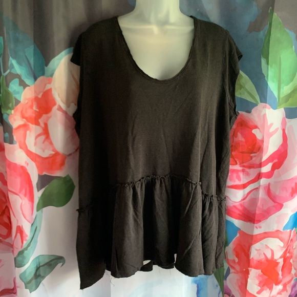 Susina Tops - Susina Linen Blend Babydoll Top